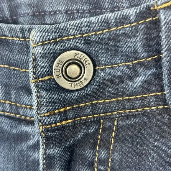 Kuhl Legendary Straight Jeans Hiking Outdoor Born in the Mountains Blue Size 4S - Picture 6 of 14